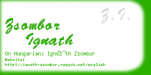 zsombor ignath business card